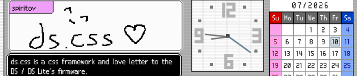 Recréez l'interface de la Nintendo DS en CSS avec ds.css